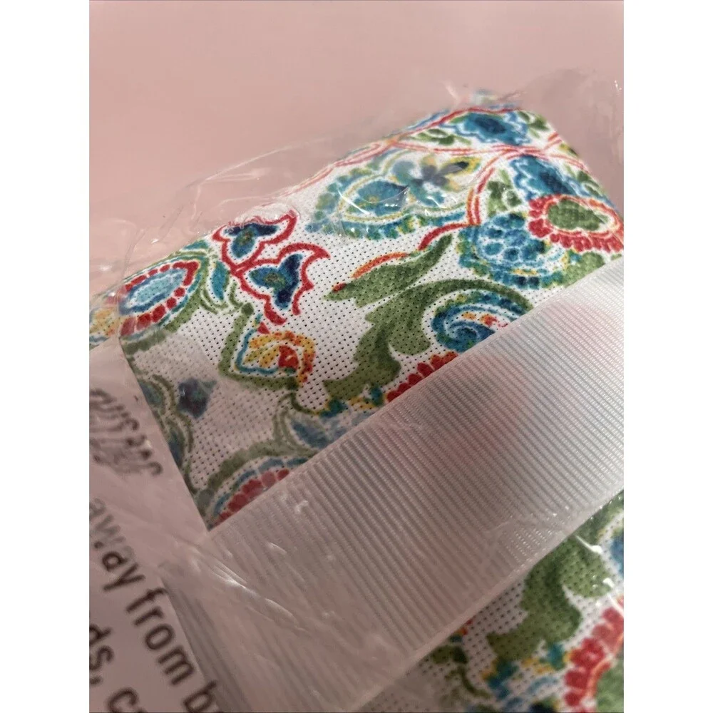 Cloth Dinner Set 6 Napkins Multicolor Pattern blue green Red Tropical New